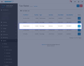 OpenCart Avalara Tax Manager