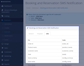 Opencart Booking Reservation SMS Notification