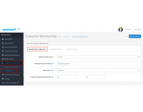 OpenCart Customer Membership