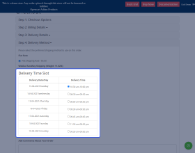 Opencart Delivery Date and Time