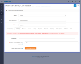 Opencart eBay Connector