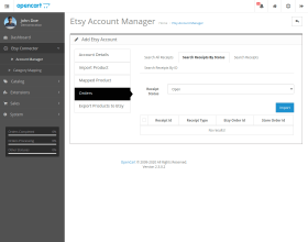OpenCart Etsy Connector