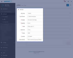 Opencart Job Board