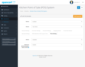 Opencart Kitchen Point Of Sale System (POS)