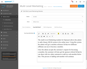 Opencart Multi Level Marketing [MLM] Extension