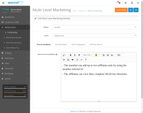 Opencart Multi Level Marketing [MLM] Extension