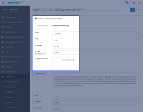 Opencart Multi Social Wall Feeds
