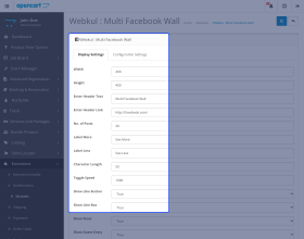 Opencart Multi Social Wall Feeds