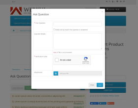 Opencart Product Questions Answers