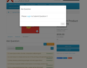 Opencart Product Questions Answers