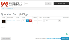 Opencart Quotation Cart System