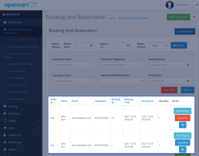 Opencart Rental Appointment Event Booking Reservation