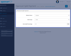 Opencart Split Payment