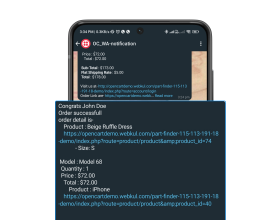 Opencart WhatsApp Order Notification