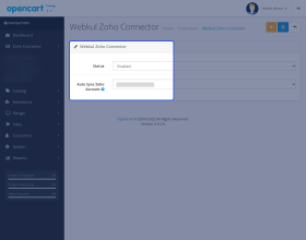 Opencart Zoho Connector