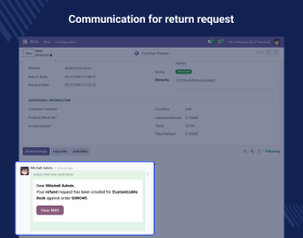 Odoo Return Merchandise Authorization (RMA)