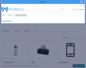 Top Notification Bar for Shopware 6