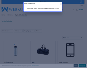 Top Notification Bar for Shopware 6