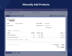 Odoo Purchase Quotation from CRM