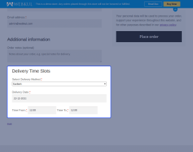 WooCommerce Delivery Date & Time