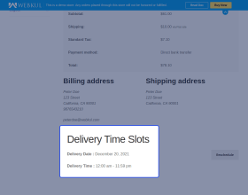 WooCommerce Delivery Date & Time