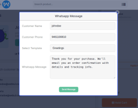 WooCommerce POS WhatsApp Notification Message