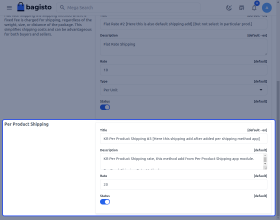 Laravel eCommerce Per Product Shipping