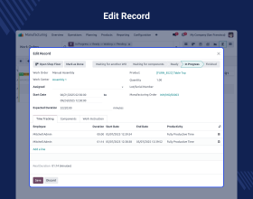 Odoo Manufacturing Gantt Native Web View