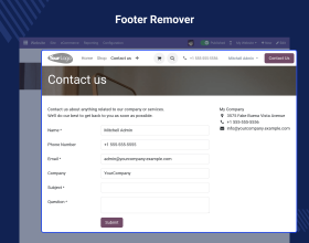 Odoo Website Header/Footer Visibility