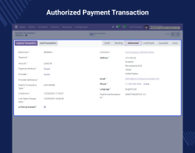 Odoo PayPal Payment Manual Capture