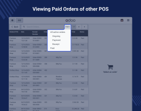 Odoo POS Interface View All Orders