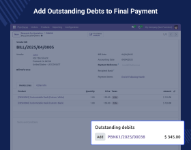 Odoo Purchase Order Advance Payments