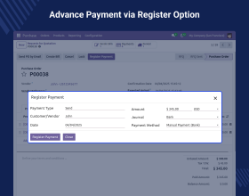 Odoo Purchase Order Advance Payments