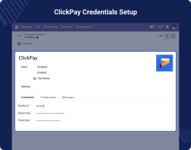 Odoo Website ClickPay Payment Acquirer