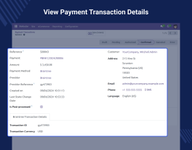 Odoo Website Payment Braintree Recurring