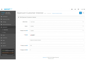 Opencart Customer Interest
