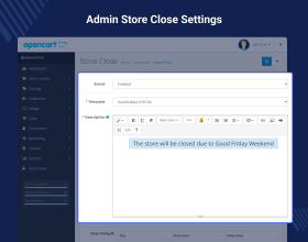 OpenCart Store Close Extension