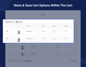 WooCommerce Save and Share Cart Plugin