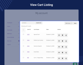 WooCommerce Save and Share Cart Plugin