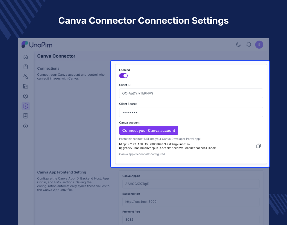 UnoPim Canva Connector
