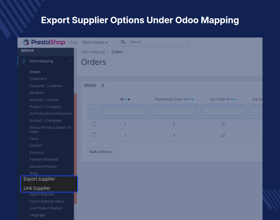 POB Extension : Export Supplier