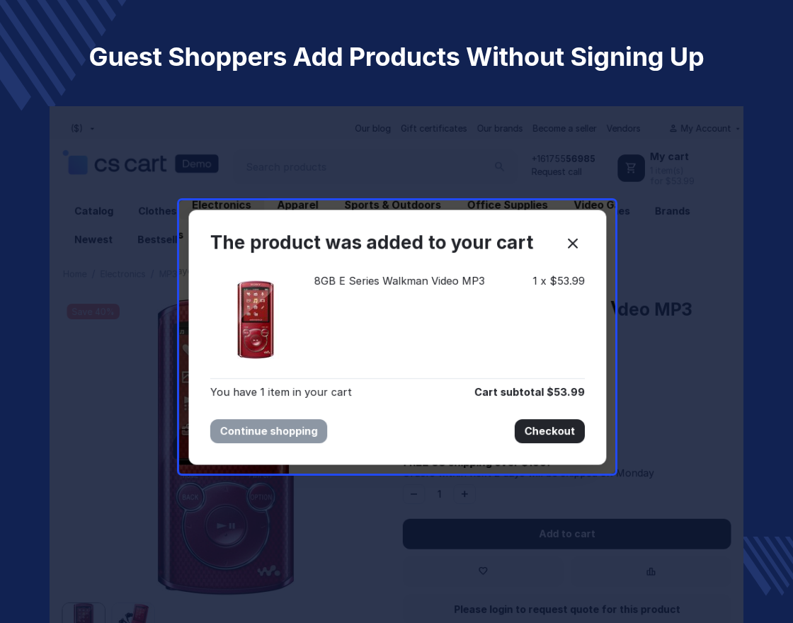 CS-Cart Auto Guest Registration