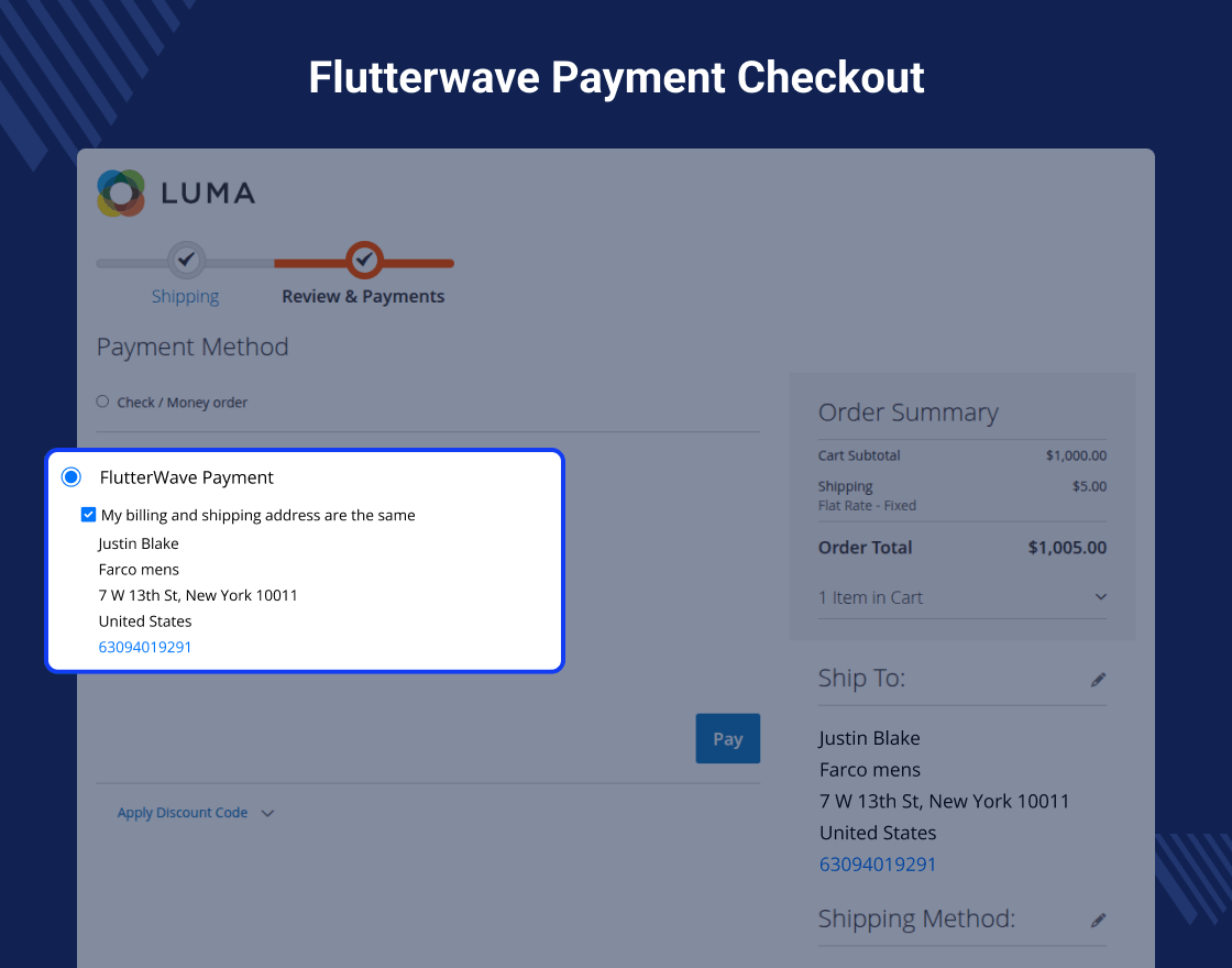 Magento 2 Flutterwave Payment