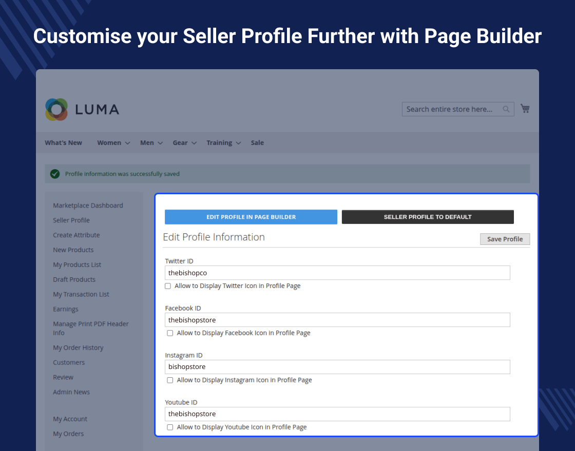 Magento 2 Multi Vendor Page Builder