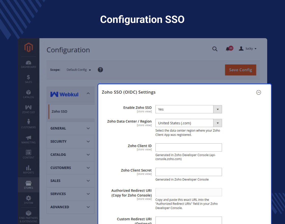 Magento 2 Zoho SSO