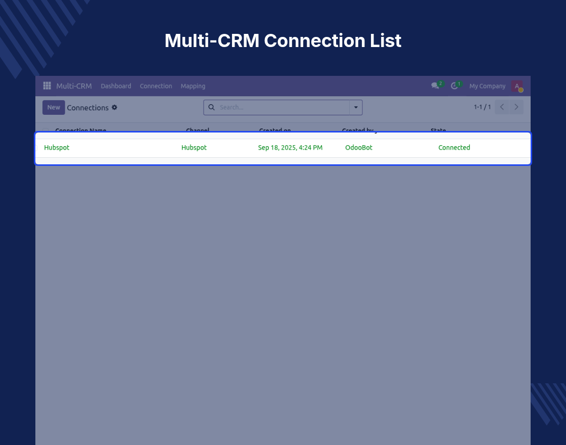 Odoo HubSpot CRM Connector