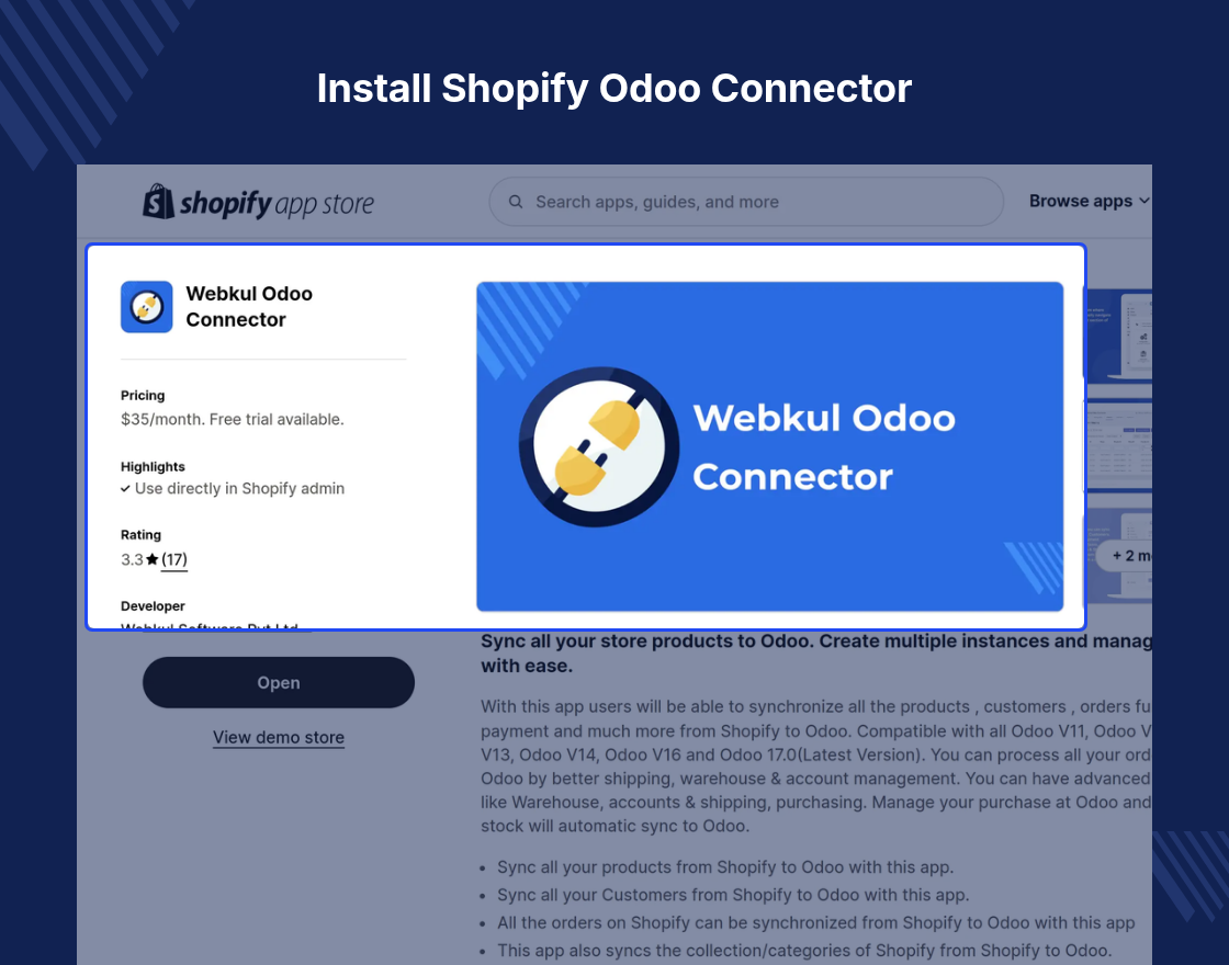 Shopify Odoo Connector