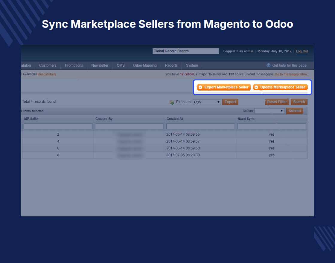 Multi Vendor Odoo Connector For Magento (OpenMage)