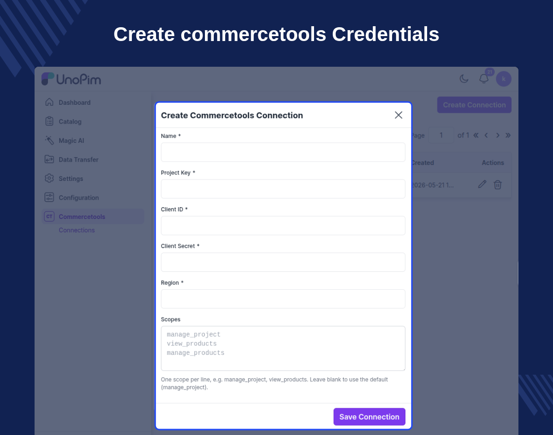 UnoPim Commercetools Connector