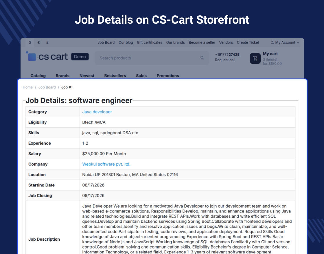 CS-Cart Job Board